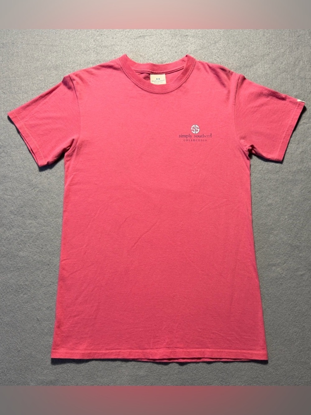 Simply Southern Pink Tee Small “I Shore Do Sparkle” Sea Horse Cute T-Shirt
